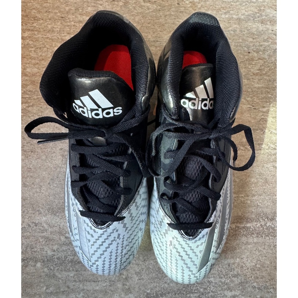 Adidas Women's Black and White Sports Cleats Sz 7 - Picture 2 of 5